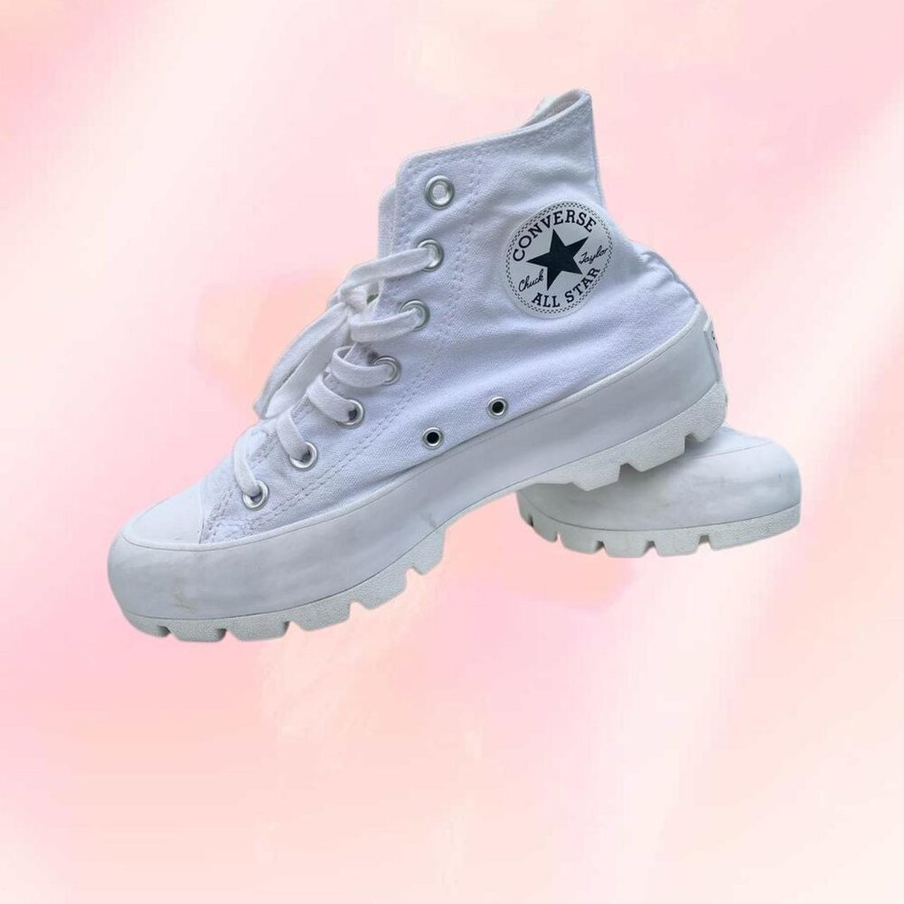 Converse Chuck Taylor All Star Hi Lugged White Sneakers